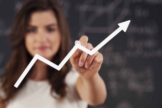 Woman drawing graph